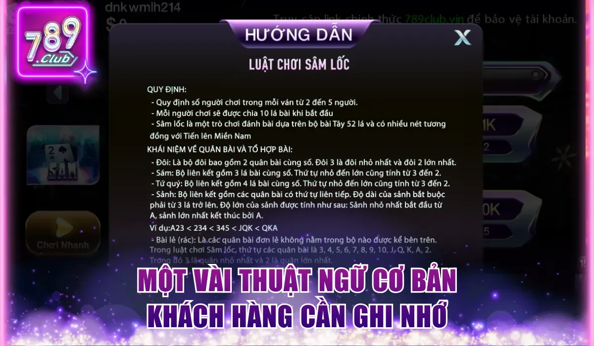 Sâm 789Club - Chia Sẻ Nền Tảng Săn Thưởng Nổi Bật Năm 2026 2 Một vài thuật ngữ cơ bản khách hàng cần ghi nhớ